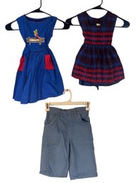 Little Girls Dress Set And Wrangler Shorts - Girls 4, 8 (BR2)