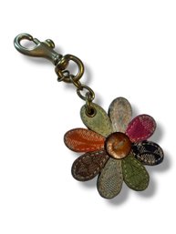 Coach Multicolor Patchwork Daisy Flower Bag Charm (BR2)