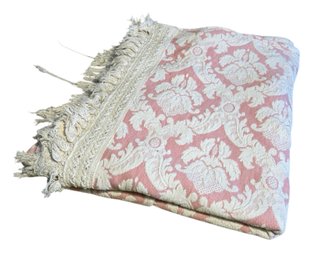 Ornate Woven Pink & White Blanket (BR5)