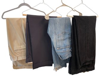 Lucky Jeans 30, Black Corduroy 34/32, Tommy Hilfiger 34/30, Cordovan & Gray 34  (bsmt)
