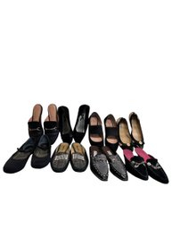 8 Pairs Of Well Loved Slip On Shoes All Either Size 6.5 Or 7 (BR2)
