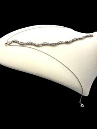 17 Inch Sterling Bracelet , 16 Sterling Necklace (broken) (BR2)