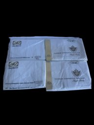Double Bed Size - White Fitted Sheet Set Of 4