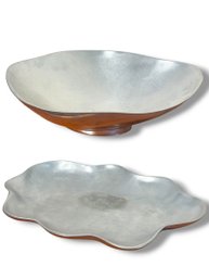 Mariposa Mexico Aluminum Platter Pair (D)