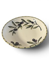Williams-Sonoma Liguria Olive-patterned Ceramic Pasta Bowl (LR1)
