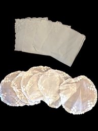 Lace Detailed Cloth Napkin And Placemat Set (LR1)
