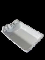 Vintage Bertoncello White Ceramic Baking Dish  (LR1)