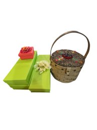 Decorative Sewing Box And Bath Sets By Hallmark (K)