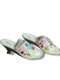 Coldwater Creek Embroidered Slide Heels Size 11 (MB)
