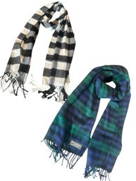 Cashmere Wool Plaid Scarf Set