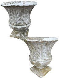 Two Large Cement Planters   (DrWay)