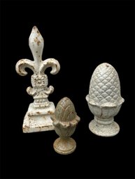 Three Cast Iron Garden Ornaments