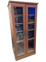 Four Shelf Two Door Media Cabinet (L)