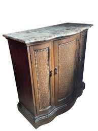 Consol Table/stereo Cabinet With Marble Top (L)