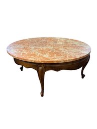 Marble Top Coffee Table 15.5 X 36 (LR