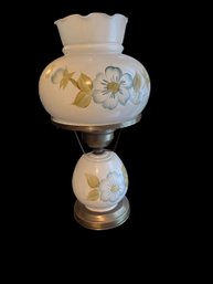 Double Globe Milk Glass Lamp-works! 16x8 BR1