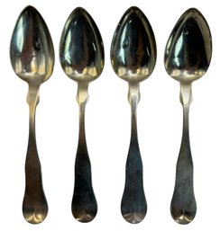 Set Of Four Coin Silver Spoons