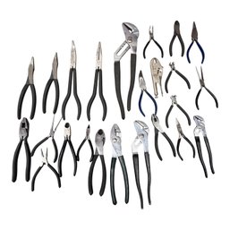 Large Assortment Of Craftsman Pliers & Snips 24pc (WS)