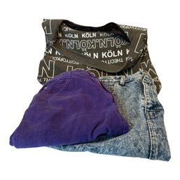 Gitano Cord Skirt, Sasson Acid Wash Skirt.   (LR)