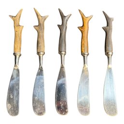Wooden Handled Cream Cheese Spreaders 5pc