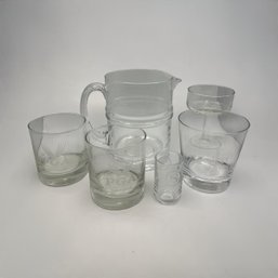 Lot Of Clear Glass PGA Valhalla And L Monogram