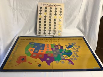 First State Quarters Of The United States Collectors Map