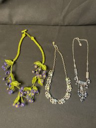 3 Costume Necklaces