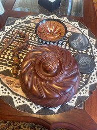 Carved Wooden Bowl With Lid