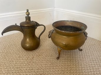 Brass Pitcher & Planter