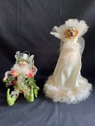 Garden Santa & Angel Dog   (L)