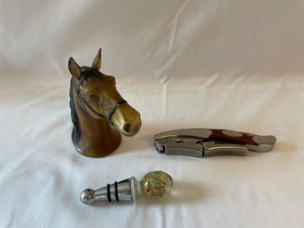 Rhineland Cutlery Corkscrew/Knife, Wine Stop, Bottle Opener