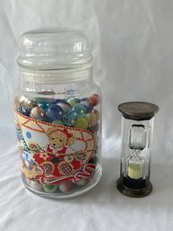 Jar Of Marbles And A Hour Glass (SL)