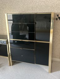 Black And Gold Lacquered Chest Of Drawers #1 (MB)