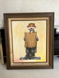 Shepherd NY Stock Exchange Clown Painting, Original (H)