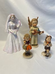 Hummels (3) & Royal Doulton Bride Figurine  (L)