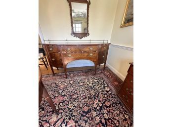 Antique Mahogany Hepplewhite Style Sideboard With Bellflower Inlay