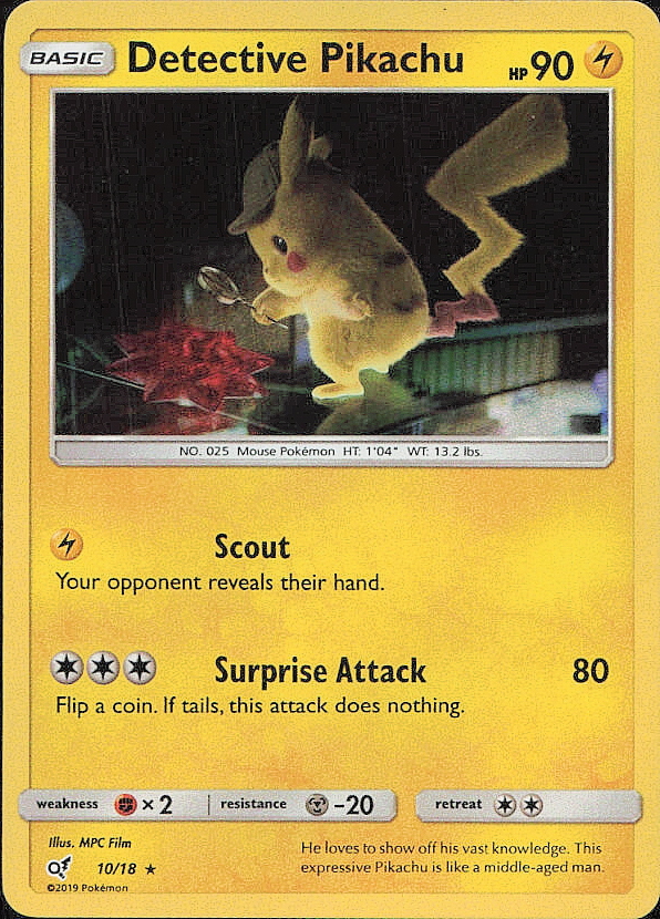 POKEMON Rare Detective Pikachu Detective Pikachu #44493 | Auctionninja.com