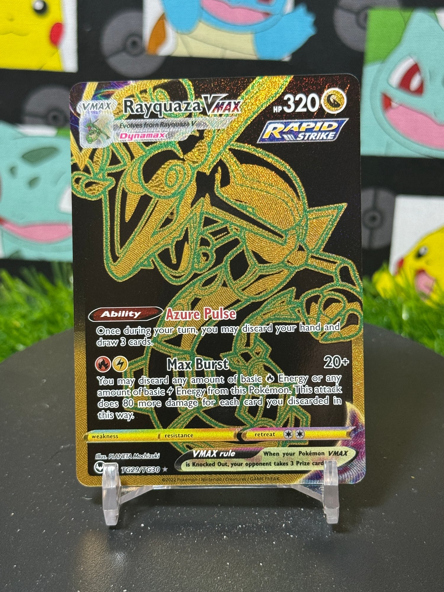 Pokemon 2022 Silver Tempest Full Art HOLO Rayquaza VMax Rapid Strike #21033  | Auctionninja.com