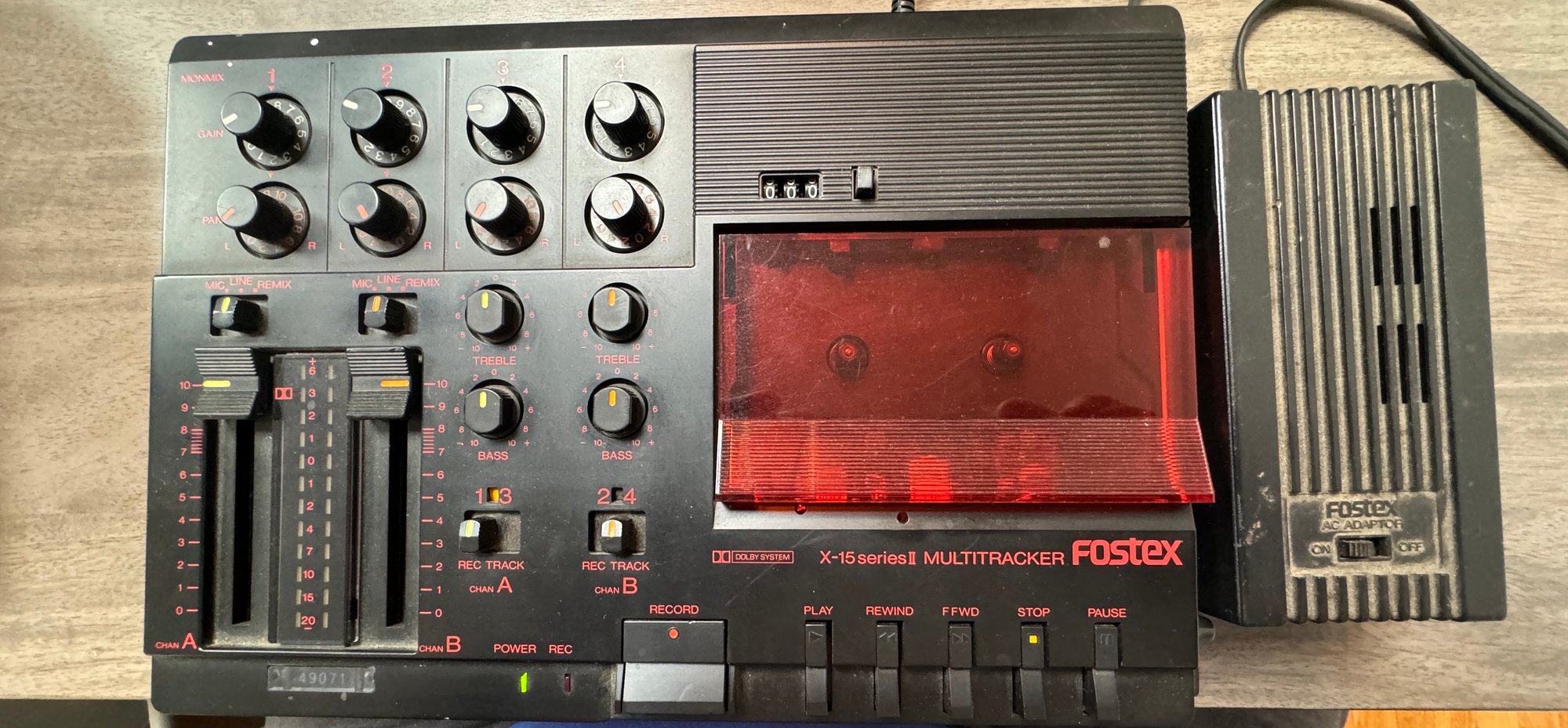 Vintage Fostex X-15 Series II Multitracker 4 Track Tape Cassette