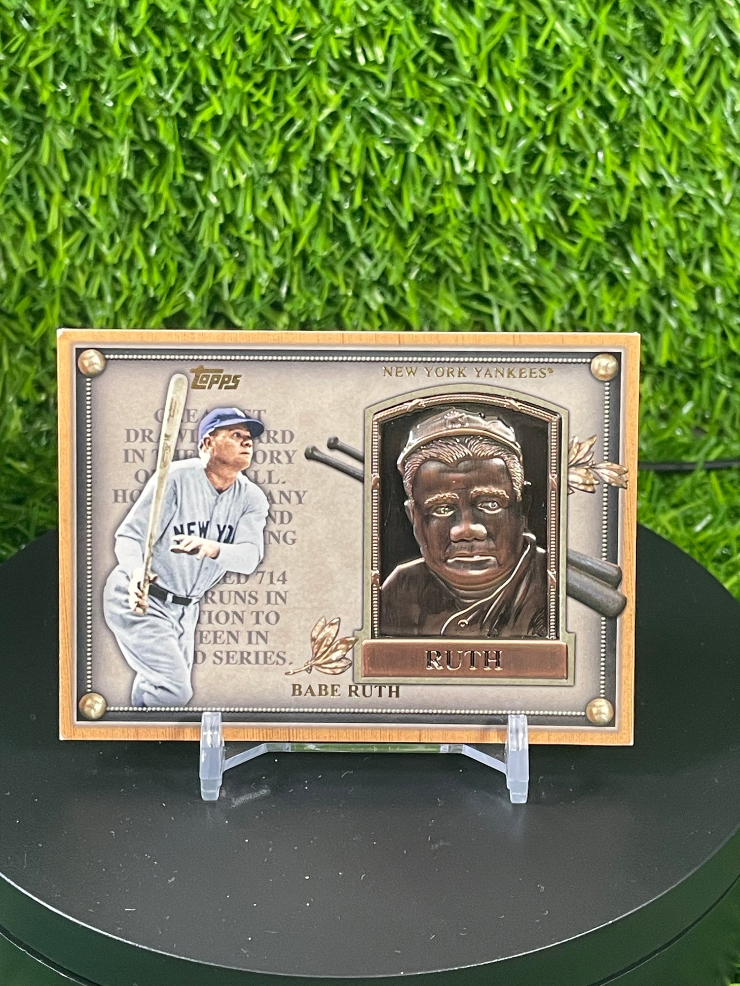 Topps Babe Ruth Gold Hall Of Fame Plaque Card #12945 | Auctionninja.com, image size:1500x2000