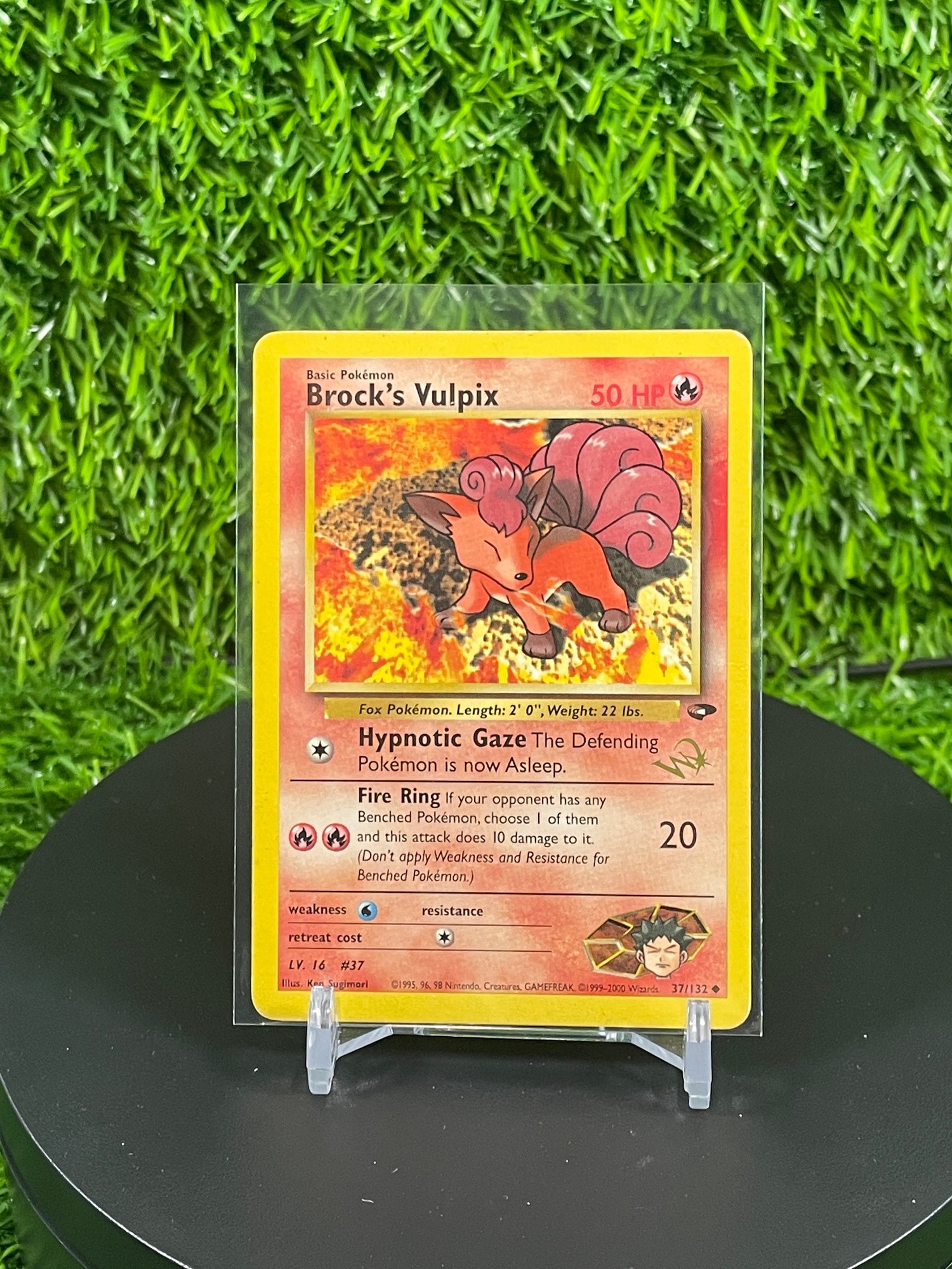 Brock's Vulpix Card Gym Challenge Set Promo 37/132 Gold W Stamped Pokemon  #12981 | Auctionninja.com