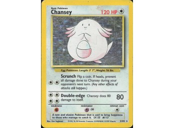 POKEMON Holo Rare Base Set Chansey