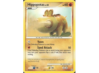 POKEMON Uncommon Diamond And Pearl Hippopotas