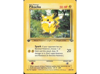 POKEMON 1ST EDITION Jungle Pikachu