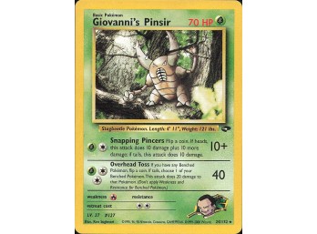 POKEMON Rare Gym Challenge Giovanni's Pinsir