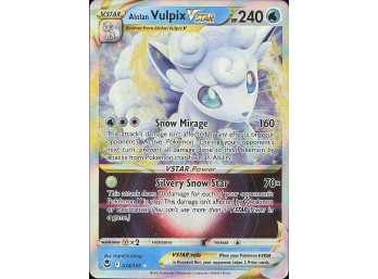 POKEMON Ultra Rare SWSH12: Silver Tempest Alolan Vulpix VSTAR
