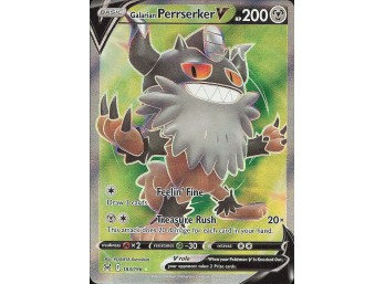 POKEMON Ultra Rare SWSH11: Lost Origin Galarian Perrserker V (Full Art)