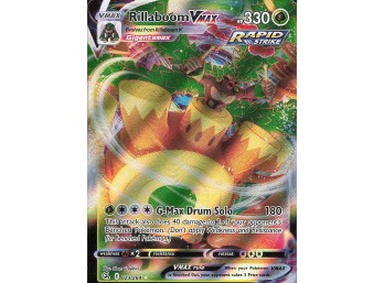POKEMON Ultra Rare SWSH08: Fusion Strike Rillaboom VMAX