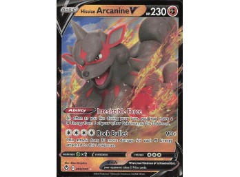 POKEMON Ultra Rare SWSH12: Silver Tempest Hisuian Arcanine V