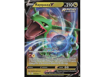 POKEMON Ultra Rare Crown Zenith Rayquaza V